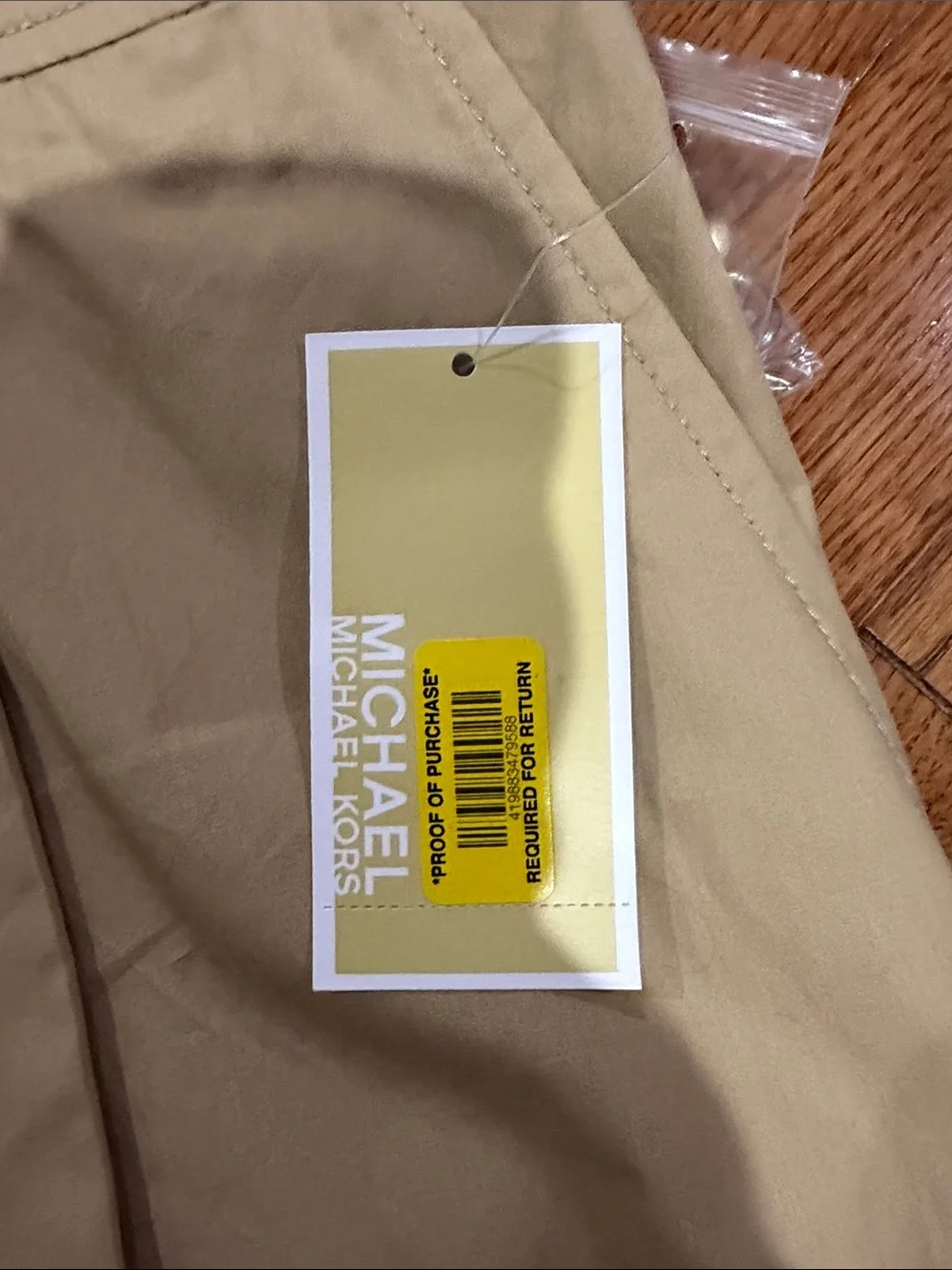 Michael Kors Tan Pleated Cotton Shorts